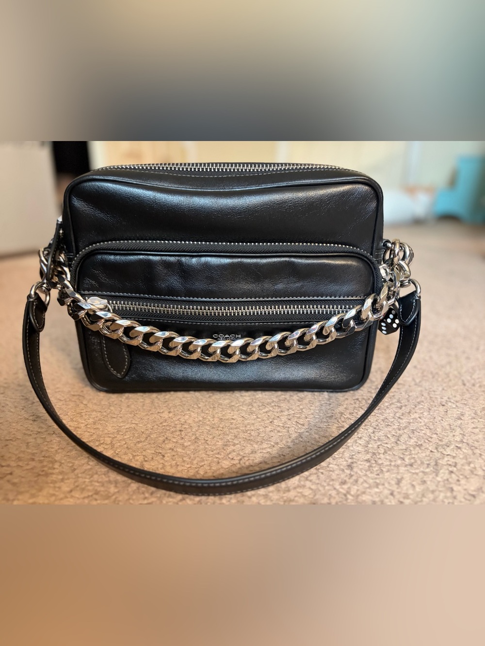 Coach Dakota Crossbody Shoulder Bag Black Leather | CDS83 | No Hangtag - Picture 2 of 14